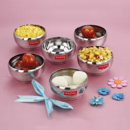 HAZEL Silver Stainless Steel Bowl for Dessert - Set of 12 (200ml) image 2