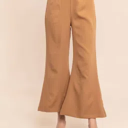 KAORI BY SHREYA AGARWAL Brown Mid Rise Bootcut Trousers image 1