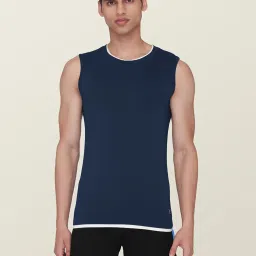 XYXX Navy High Moisture Absorbing Gym Vests (Pack of 2) image 2