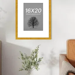 Art Street Synthetic Wood Gold Document Photo Frame (16 x 20 Inch) - Set of 2 image 1