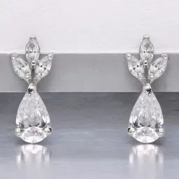 crash.club By CKC Sterling Silver Teardrop & Leaf Stone Earrings image 1