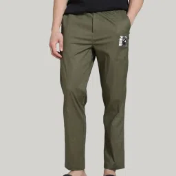 Puma Green Cotton Regular Fit Lounge Pants image 1