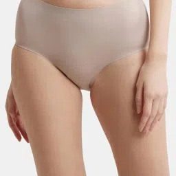 Jockey 1827 Mocha High Coverage Microfiber Nylon Hipster Panty With No Visible Pantyline image 1