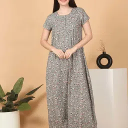 Sweet Dreams Grey Printed Nighty image 1