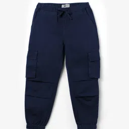 The Souled Store Boys Navy Blue Cotton Regular Joggers image 1