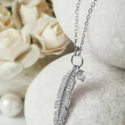 Silberry 92.5 Sterling Silver Quill Necklace image 1