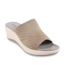 Mochi Women's Beige Casual Wedges image 1