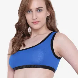 La Intimo Indigo Solid Beach Pop One Shoulder Bra image 3
