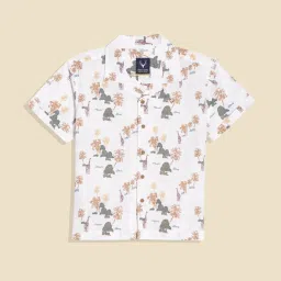 Allen Solly Boys White Printed Shirt image 1