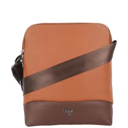 Baggit Mersin Arlow Tan PU Solid Cross Body Bag image 1