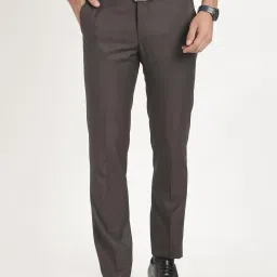 Turtle Grey Rayon Slim Fit Trousers image 1