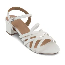 Tresmode Women's White Ankle Strap Sandals image 1