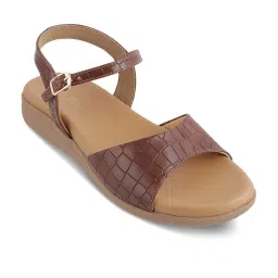 Tresmode Women's Brown Ankle Strap Sandals image 1