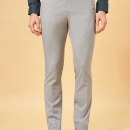 Peregrine by Pantaloons Light Grey Slim Fit Trousers-picture-33