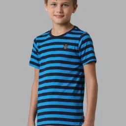 Van Heusen Regular Fit Smart Tech Easy Stain Release T-Shirt - Navy & Aster Blue image 3