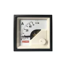 RS PRO Analogue Panel Ammeter 10 (Input) A 100 (Scle) A 50/5 (CT) A AC 45mm x 45mm 1 % Moving Iron-picture-12