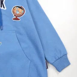 Kiddopanti Boys Dusty Blue Printed Sweatshirt image 3