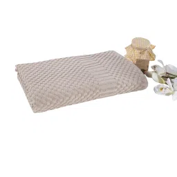 Maspar Beige Cotton 550 GSM Large Bath Towel image 2
