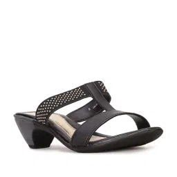 Bata Women's Black T-Strap Sandals image 2