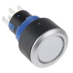 RS PRO Illuminated Push Button Switch Panel Mount 22.2 mm Cutout DPDT White LED 250 V AC, 1758994-picture-46