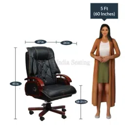 Divano Modular Black Modern India Seating Big Boss Recliner Office  Chair MI235 image 4