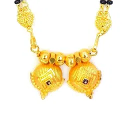 COLOUR OUR DREAMS Gold-Plated Brass Artificial Stones & Beads Mangalsutra-picture-37