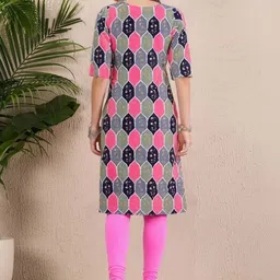 arangya Women Ethnic Motifs Printed Crepe Kurta image 5