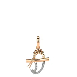 VALANOVA Women 14 Kt Rose Gold Lab Grown Diamond Pendant 0.94gm-picture-11