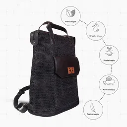 Avake Unisex Solid Vegan and Sustainable Large Terra Backpack image 3