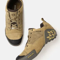Woodland Men Leather Sneakers-image-71