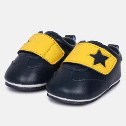 MINI KLUB Colour Blocked Velcro Closure Unisex Booties - Navy Blue-picture-17