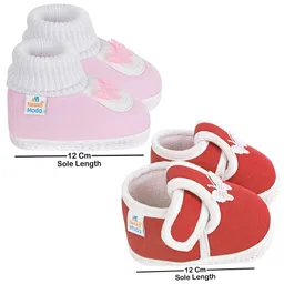 NESKA MODA Unisex Kids Cotton Booties image 2