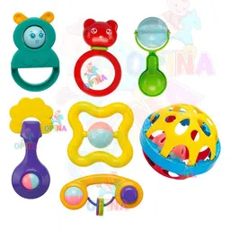 OPINA Baby Rattle Set Pack of 7 - Multicolor image 2
