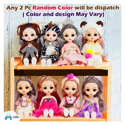 Bunie Realistic Dolls Toy with Cute Dress for Girls  2 Pcs Random Color & Design image 2