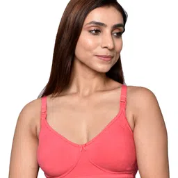 Inner Sense Organic Cotton Knit Pack Of 3 Solid Antimicrobial Maternity Bras With Nursing Access - Multi Colour image 3