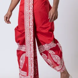 Nakshi Men Dupion Printed Dhoti image 4