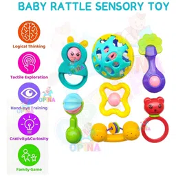 OPINA Baby Rattle Set Pack of 7 - Multicolor image 4