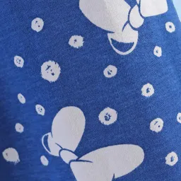 bella mama disney Bella Mama Cotton Knit Half Sleeve Night Suit With Minnie Mouse Graphics - Grey & Blue image 5