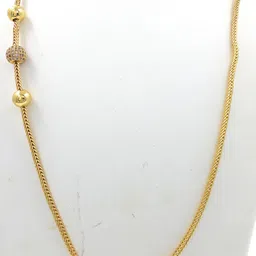 Anujeet Fashion Hub Gold-Plated Stone Studded Chain image 2