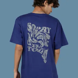 TeenTrums Men Typography Printed Round Neck Cotton Oversized T-shirt-picture-26