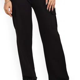 Veltick Women Relaxed Fit Mid-Rise Stretchable Cotton Cargo Jeans-image-13