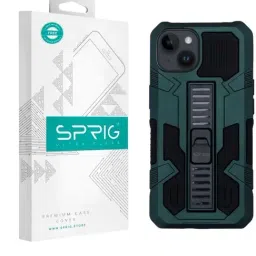 Sprig Armor with Stand Back Cover for Apple iPhone 14 Plus (Green)-picture-20