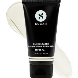 SUGAR Cosmetics Bling Leader Illuminating SPF35 Sunscreen 01 Gold Diggin - 50 gm image 2