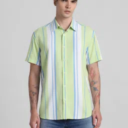 Jack & Jones Sunny Lime Regular Fit Striped Shirt image 1