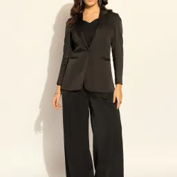 Powersutra Brown Plain Blazer With Trouser image 1