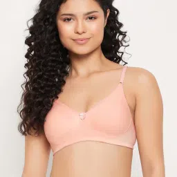 Clovia Peach Cotton Everyday Bra image 1