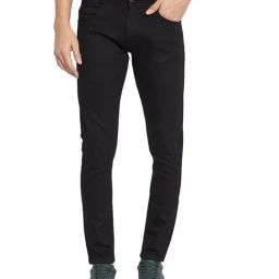 Octave Black Regular Fit Mid Rise Solid Stretchable Jeans-picture-9