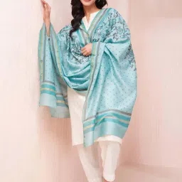 Fabindia Blue Printed Dupatta image 1