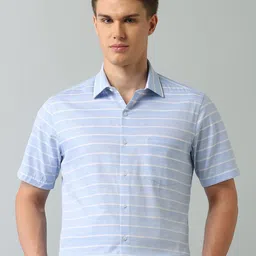 Arrow Men Classic Horizontal Stripes Opaque Striped Casual Shirt-picture-30