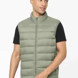 celio Celio* Green Regular Fit Self Pattern Jackets-picture-22